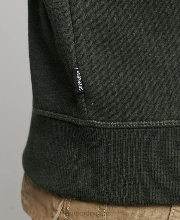 Superdry Hommes sweat à logo brodé vintage D64Z491 vêtements vert