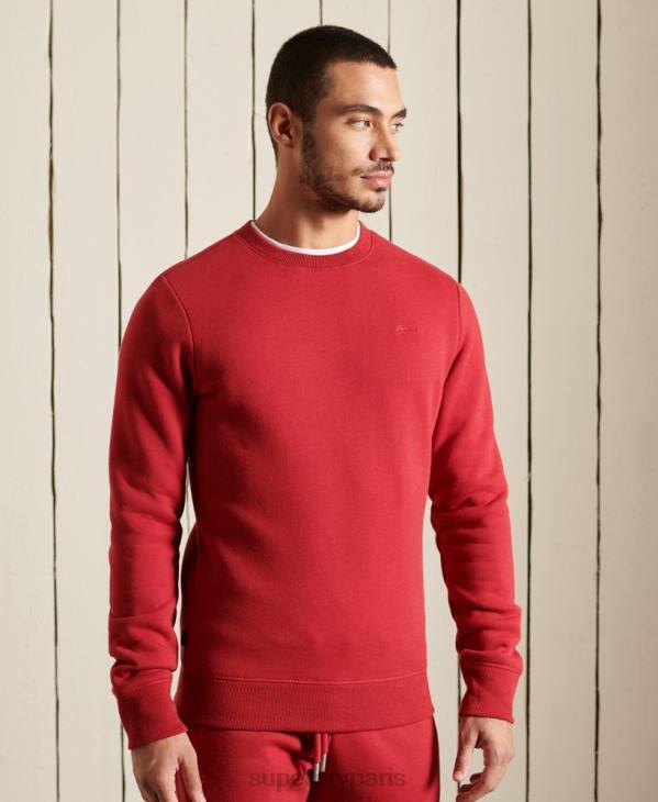 Superdry Hommes sweat à logo brodé vintage D64Z5210 vêtements rouge
