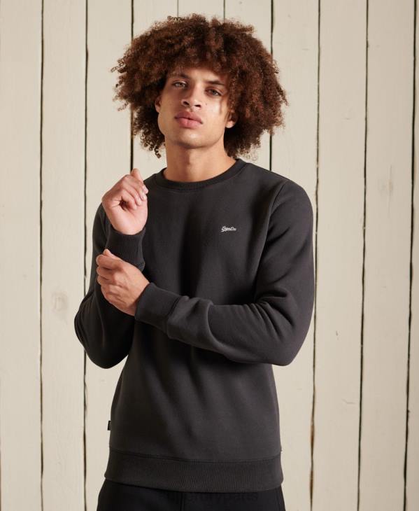 Superdry Hommes sweat à logo brodé vintage D64Z5214 vêtements gris foncé