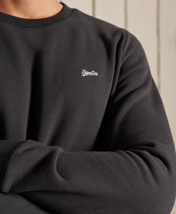 Superdry Hommes sweat à logo brodé vintage D64Z5214 vêtements gris foncé