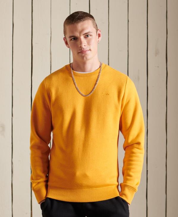 Superdry Hommes sweat à logo brodé vintage D64Z5218 vêtements jaune