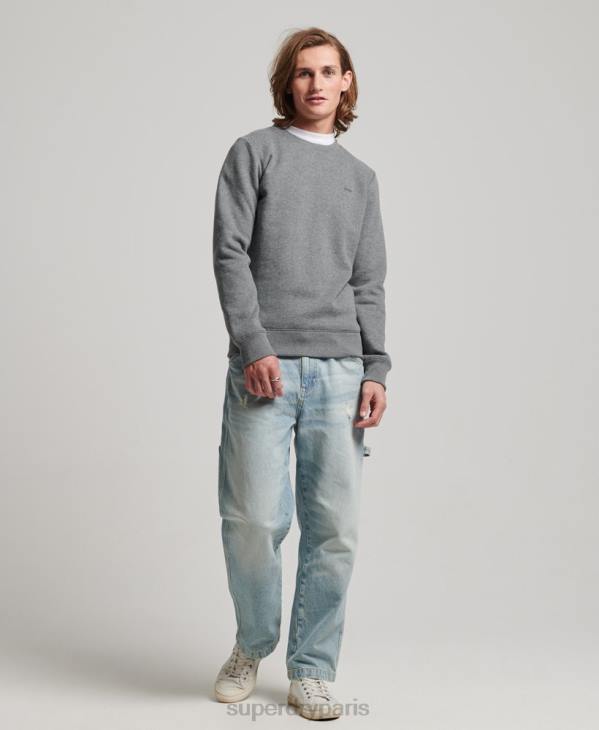 Superdry Hommes sweat à logo brodé vintage D64Z532 vêtements gris