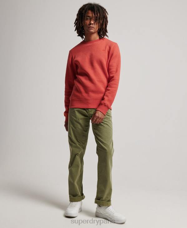 Superdry Hommes sweat à logo brodé vintage D64Z556 vêtements orange