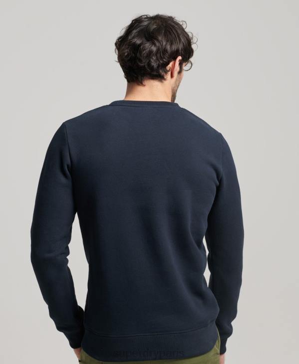 Superdry Hommes sweat à logo brodé vintage D64Z611 vêtements marine