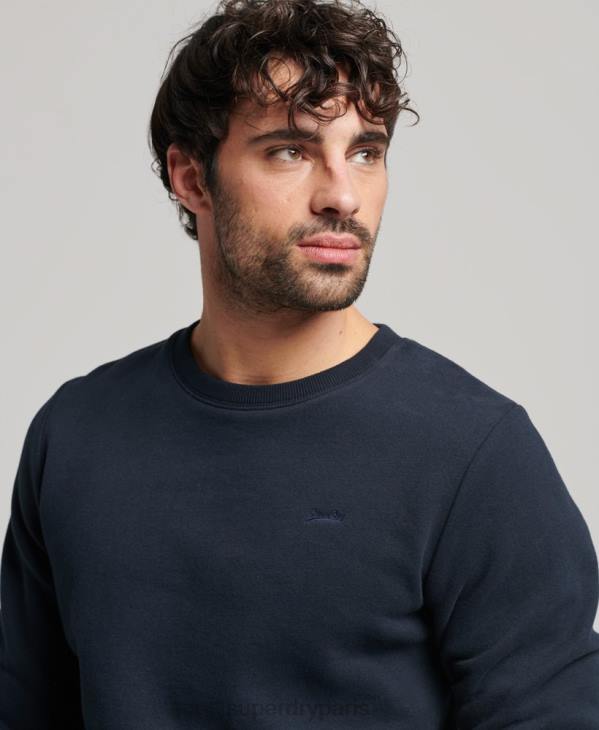 Superdry Hommes sweat à logo brodé vintage D64Z611 vêtements marine