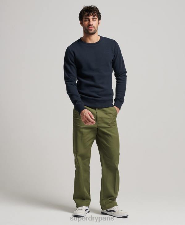 Superdry Hommes sweat à logo brodé vintage D64Z611 vêtements marine