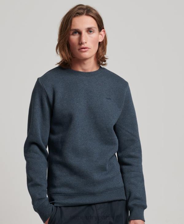 Superdry Hommes sweat à logo brodé vintage D64Z614 vêtements marine