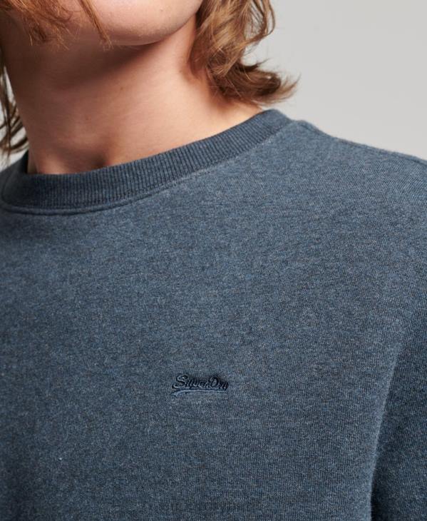 Superdry Hommes sweat à logo brodé vintage D64Z614 vêtements marine
