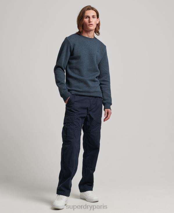 Superdry Hommes sweat à logo brodé vintage D64Z614 vêtements marine