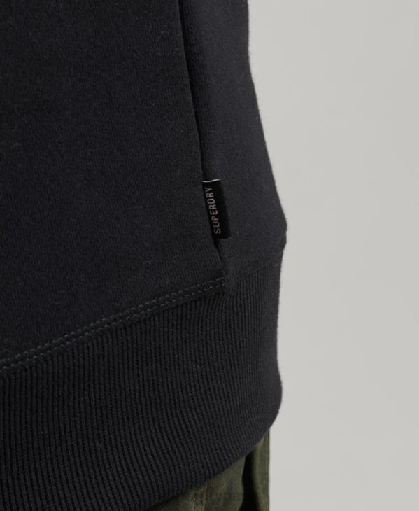 Superdry Hommes sweat à logo brodé vintage D64Z642 vêtements noir