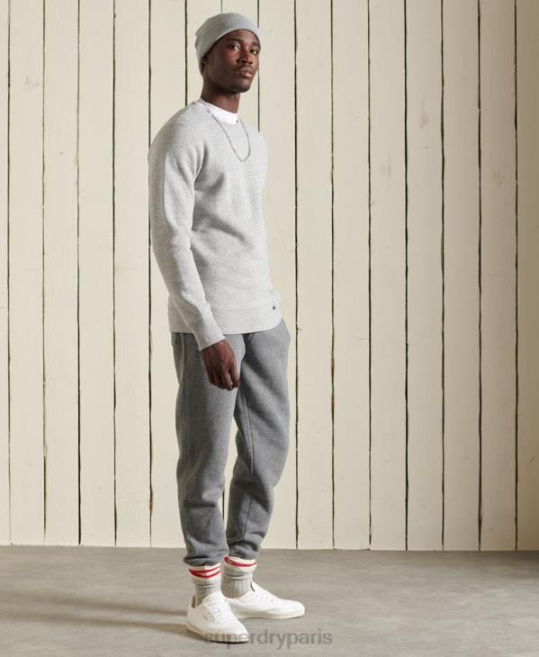 Superdry Hommes sweat à logo brodé vintage D64Z750 vêtements gris