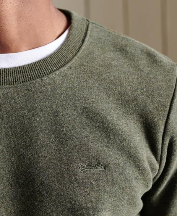 Superdry Hommes sweat à logo brodé vintage D64Z775 vêtements kaki