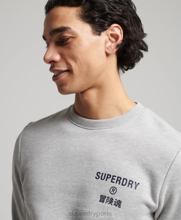 Superdry Hommes sweat à logo imprimé D64Z5179 vêtements gris