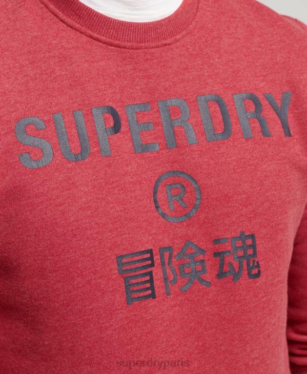 Superdry Hommes sweat à logo imprimé D64Z5188 vêtements rouge