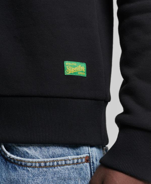 Superdry Hommes sweat à logo vintage D64Z740 vêtements noir