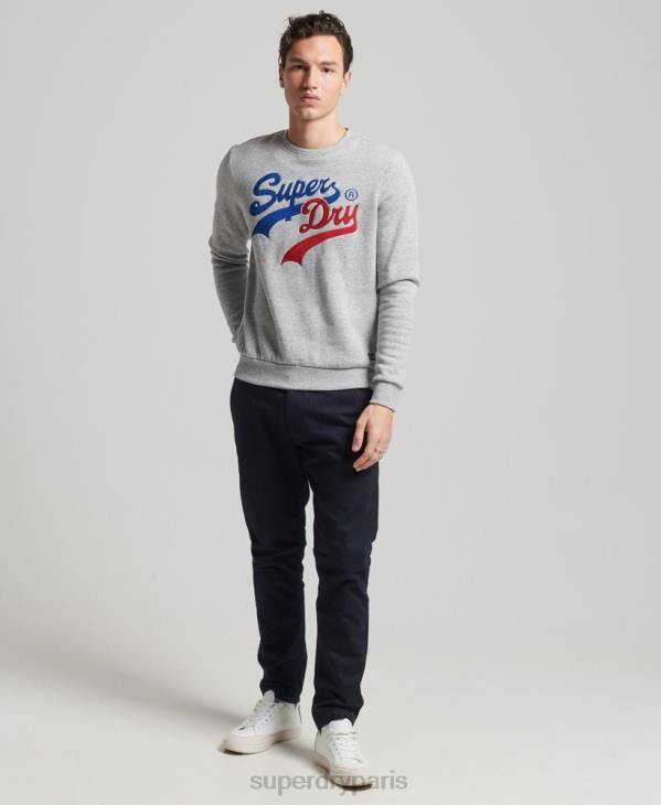 Superdry Hommes sweat à logo vintage D64Z742 vêtements gris