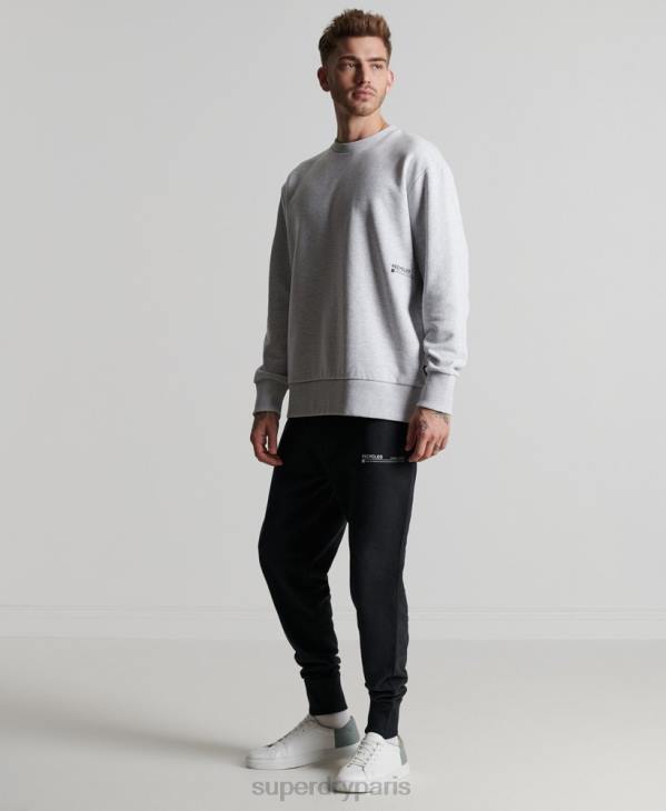Superdry Hommes sweat micro mi-mollet recyclé D64Z890 vêtements gris clair