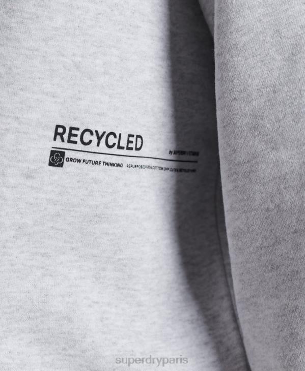Superdry Hommes sweat micro mi-mollet recyclé D64Z890 vêtements gris clair