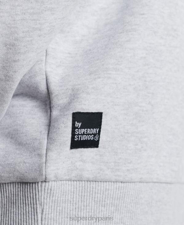 Superdry Hommes sweat micro mi-mollet recyclé D64Z890 vêtements gris clair