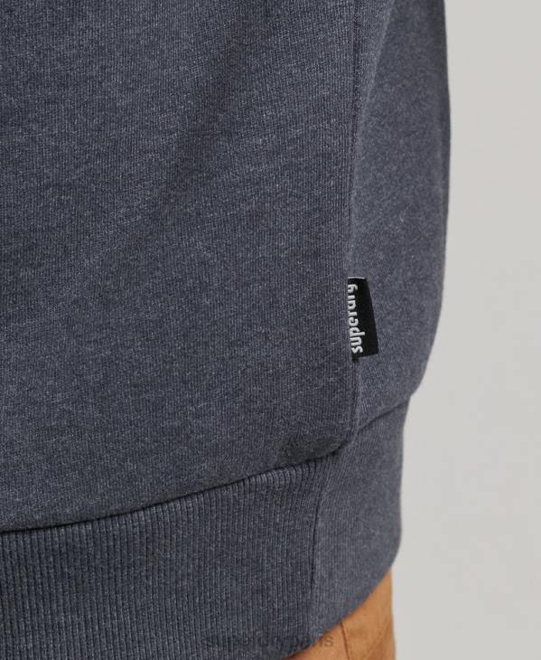 Superdry Hommes sweat ras du cou avec autocollant de voyage D64Z510 vêtements marine