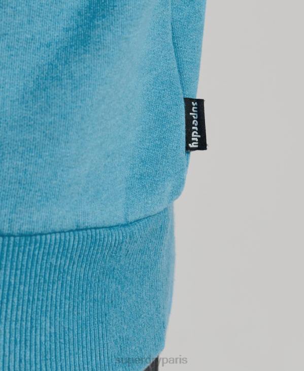 Superdry Hommes sweat ras du cou avec autocollant de voyage D64Z589 vêtements bleu