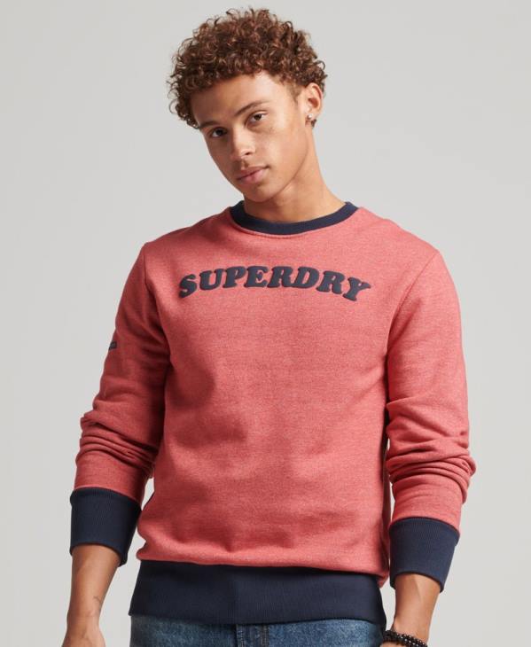 Superdry Hommes sweat ras du cou classique cooper vintage D64Z5224 vêtements rouge