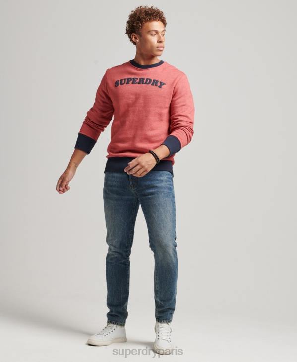 Superdry Hommes sweat ras du cou classique cooper vintage D64Z5224 vêtements rouge