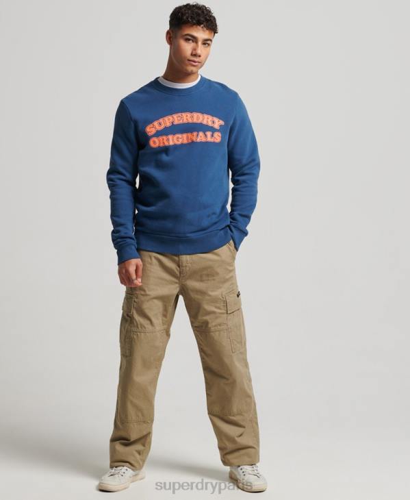Superdry Hommes sweat ras du cou classique cooper vintage D64Z693 vêtements marine