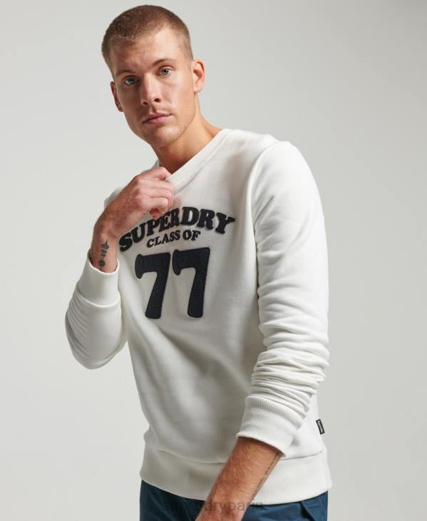 Superdry Hommes sweat ras du cou classique cooper vintage D64Z724 vêtements crème