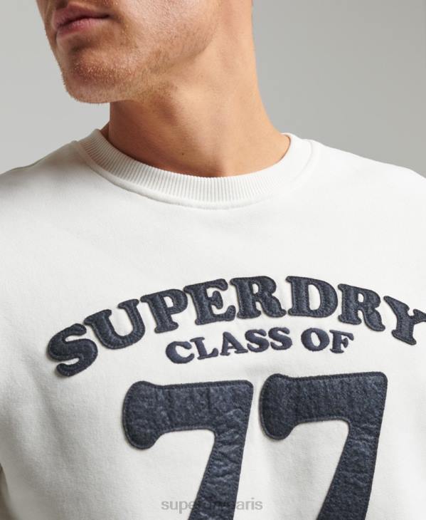 Superdry Hommes sweat ras du cou classique cooper vintage D64Z724 vêtements crème