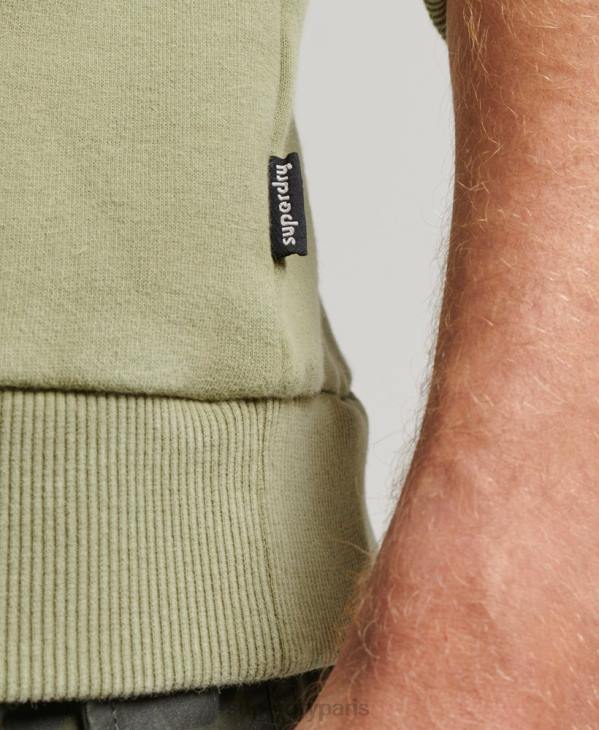 Superdry Hommes sweat ras du cou classique cooper vintage D64Z736 vêtements vert