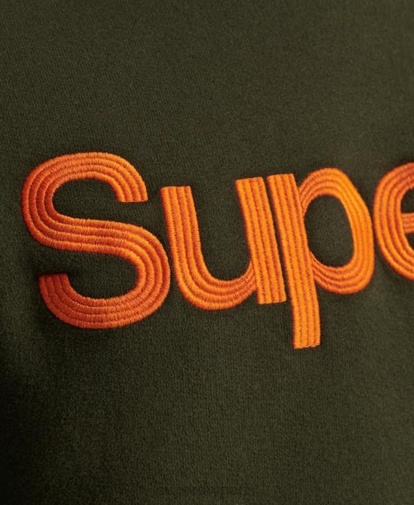 Superdry Hommes sweat ras du cou classique vintage D64Z5149 vêtements vert