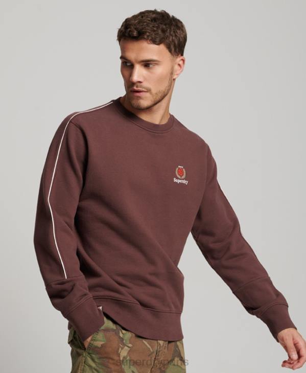 Superdry Hommes sweat ras du cou code heritage D64Z117 vêtements brun