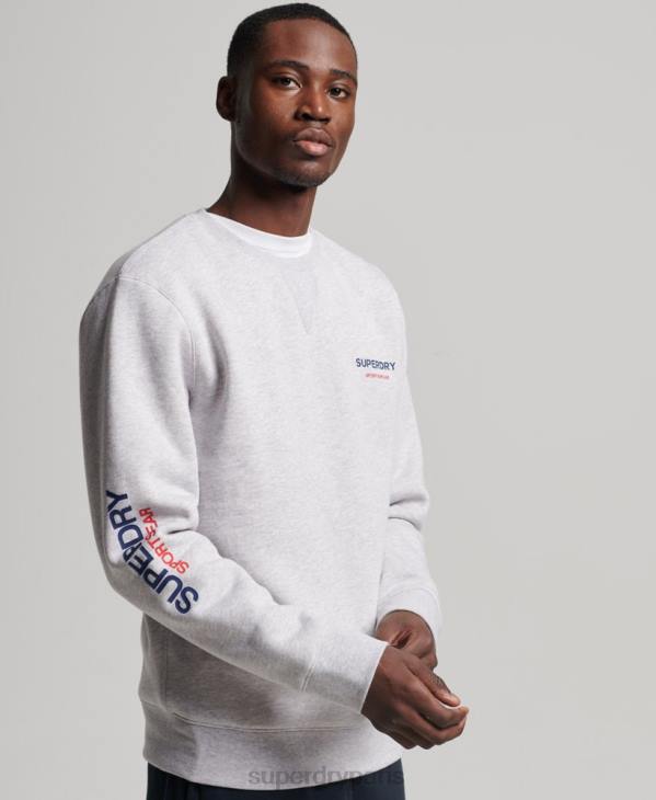 Superdry Hommes sweat ras du cou code sportswear D64Z513 vêtements gris