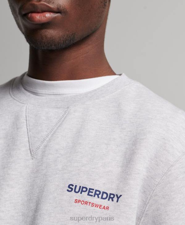 Superdry Hommes sweat ras du cou code sportswear D64Z513 vêtements gris