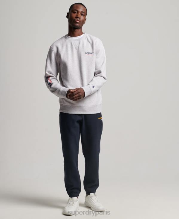Superdry Hommes sweat ras du cou code sportswear D64Z513 vêtements gris