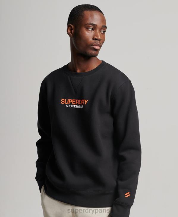 Superdry Hommes sweat ras du cou code sportswear D64Z630 vêtements noir