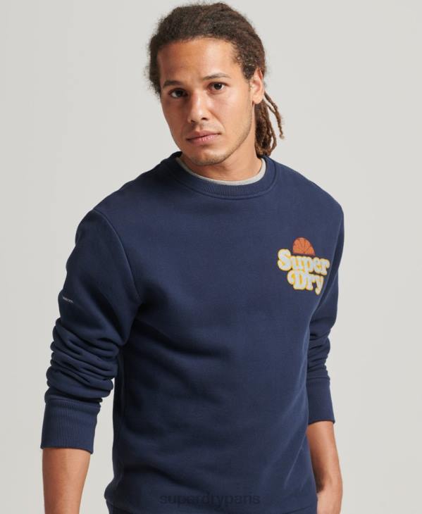 Superdry Hommes sweat ras du cou cooper nostalgia D64Z5006 vêtements marine