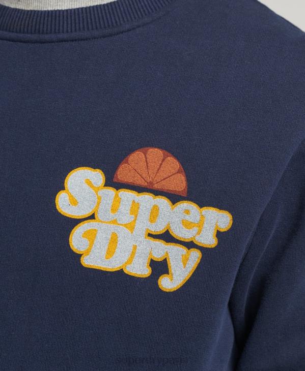 Superdry Hommes sweat ras du cou cooper nostalgia D64Z5006 vêtements marine