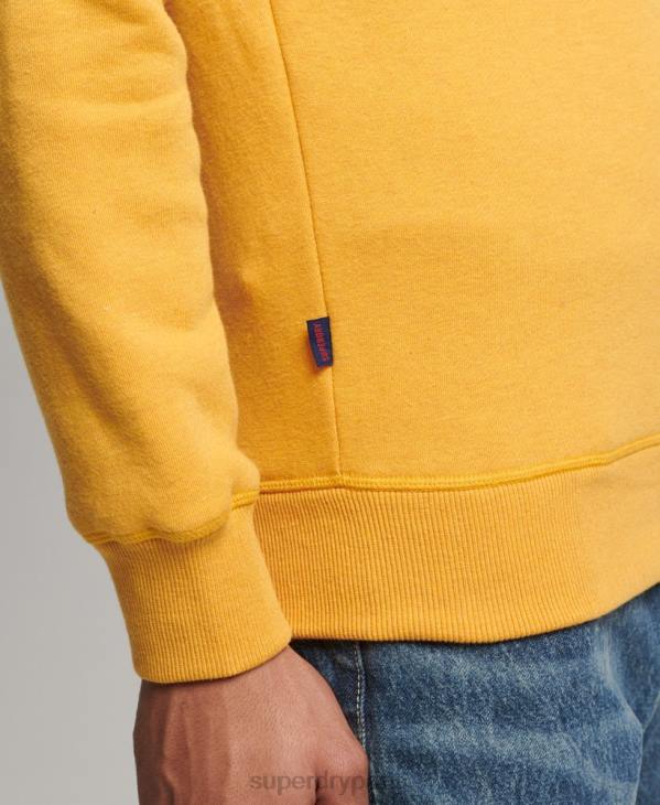 Superdry Hommes sweat ras du cou en coton bio à logo vintage D64Z5068 vêtements jaune