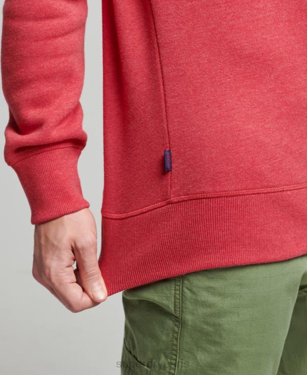 Superdry Hommes sweat ras du cou en coton bio à logo vintage D64Z5124 vêtements rouge