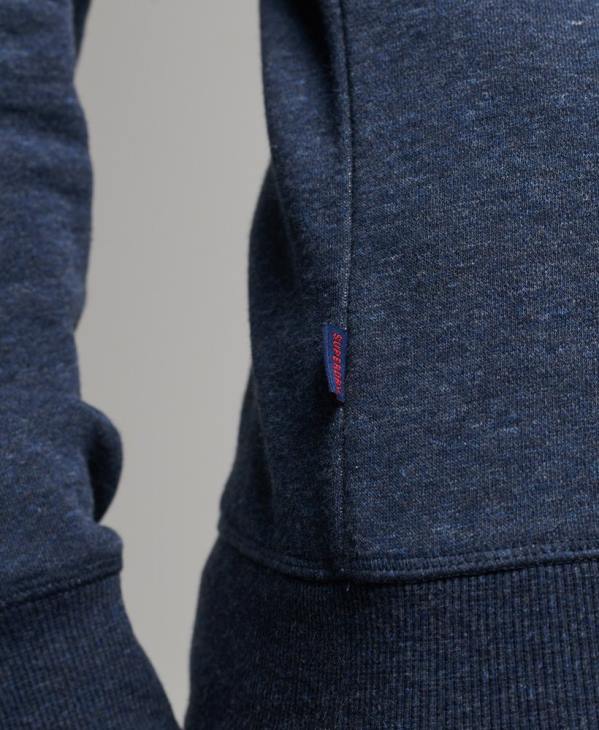 Superdry Hommes sweat ras du cou en coton bio à logo vintage D64Z646 vêtements marine