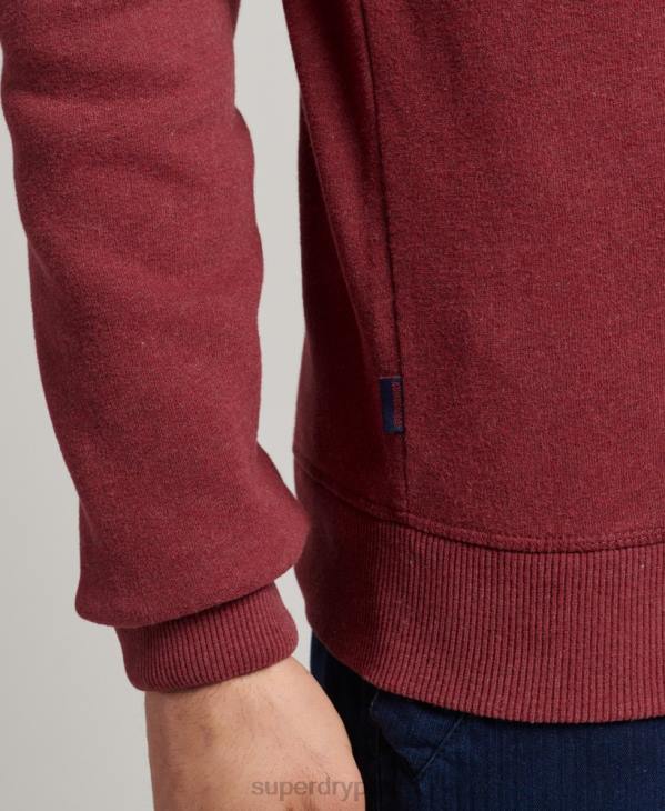 Superdry Hommes sweat ras du cou en coton bio à logo vintage D64Z662 vêtements rouge