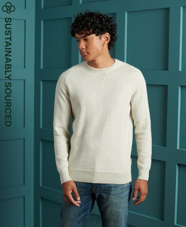 Superdry Hommes sweat ras du cou essentiel en coton D64Z5344 vêtements gris
