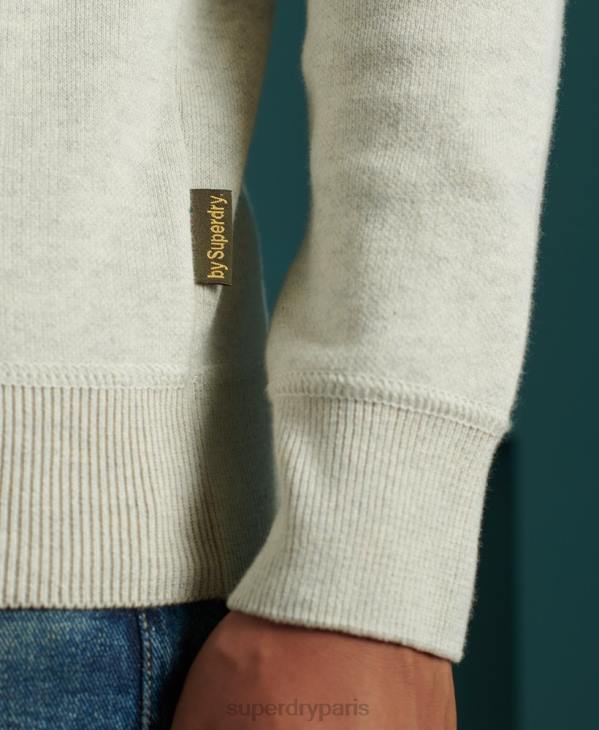 Superdry Hommes sweat ras du cou essentiel en coton D64Z5344 vêtements gris