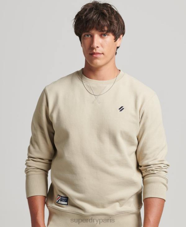 Superdry Hommes sweat ras du cou essentiel en coton bio code D64Z5123 vêtements beige