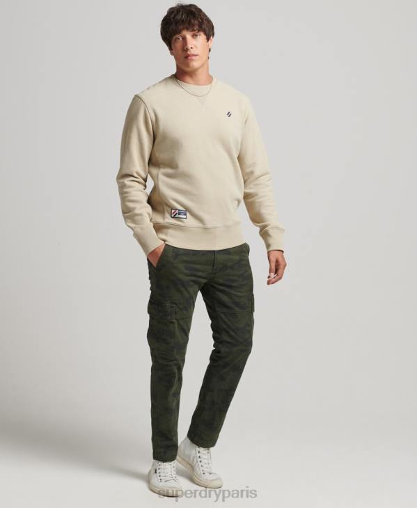 Superdry Hommes sweat ras du cou essentiel en coton bio code D64Z5123 vêtements beige