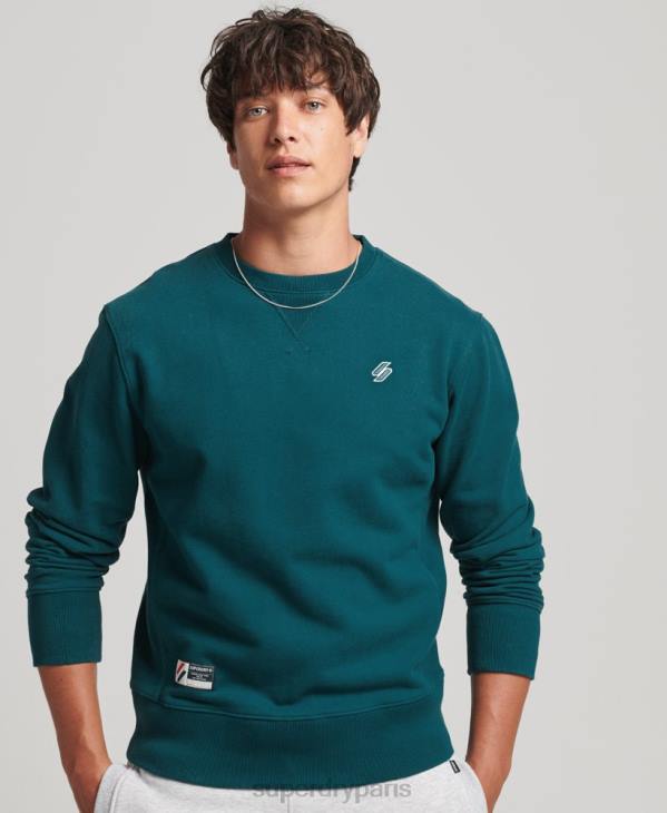 Superdry Hommes sweat ras du cou essentiel en coton bio code D64Z5172 vêtements bleu