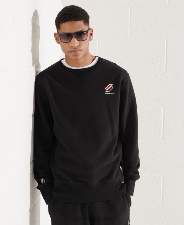 Superdry Hommes sweat ras du cou essentiel sportstyle D64Z814 vêtements noir
