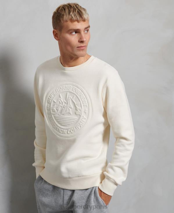 Superdry Hommes sweat ras du cou everest D64Z899 vêtements crème